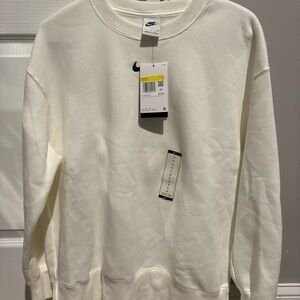 Nike women Cream Crewneck Sweater